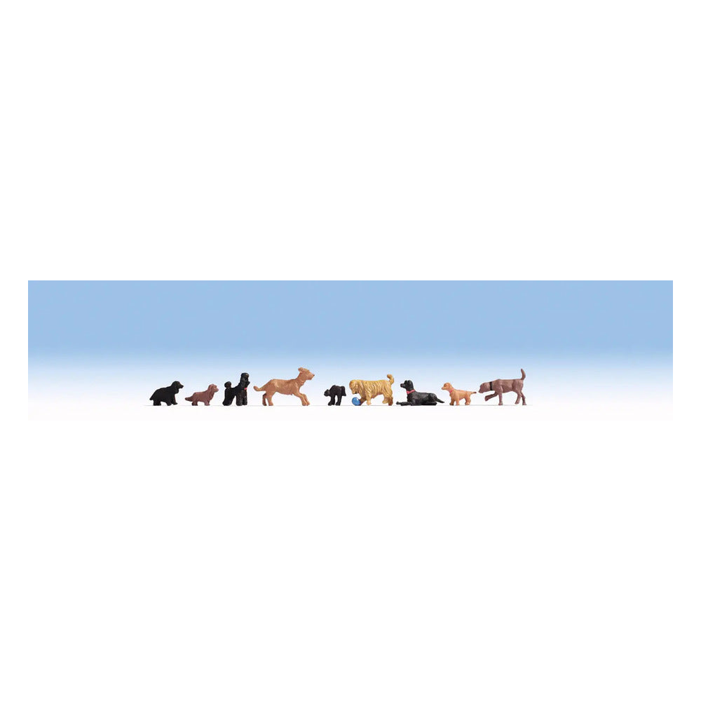 Noch 15719 HO Scale Dogs -- Set #2 pkg(9)