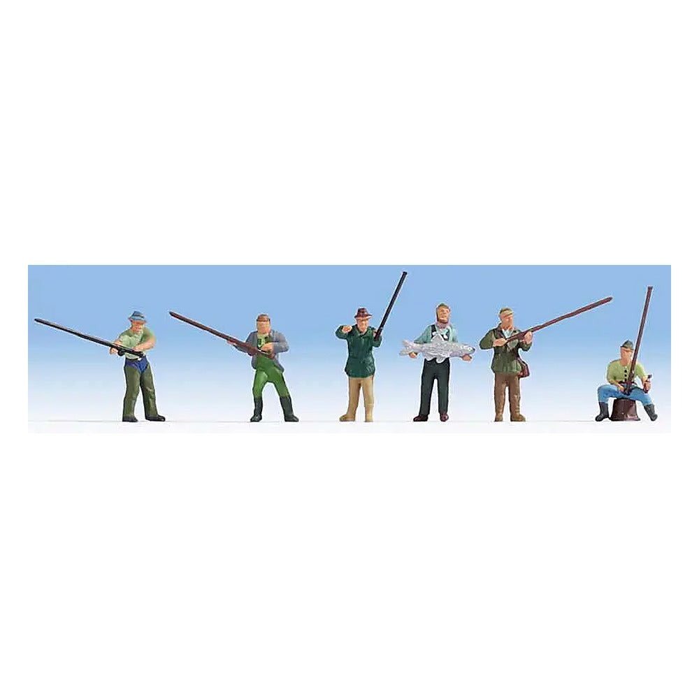 Noch 15892 HO Scale Recreation & Sports -- Angler Fishermen pkg(6)