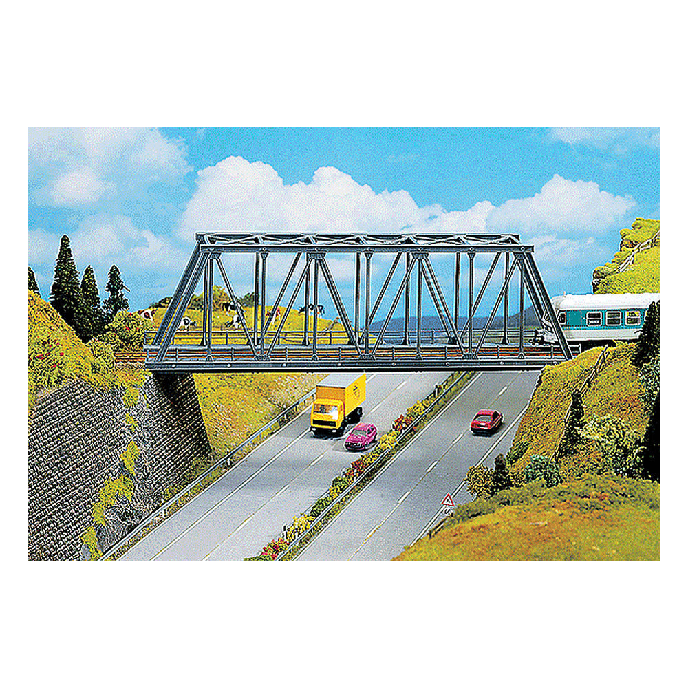Noch 21320 HO Scale Thru Truss Bridge -- 14 x 2-1/4" 35.6 x 5.7cm