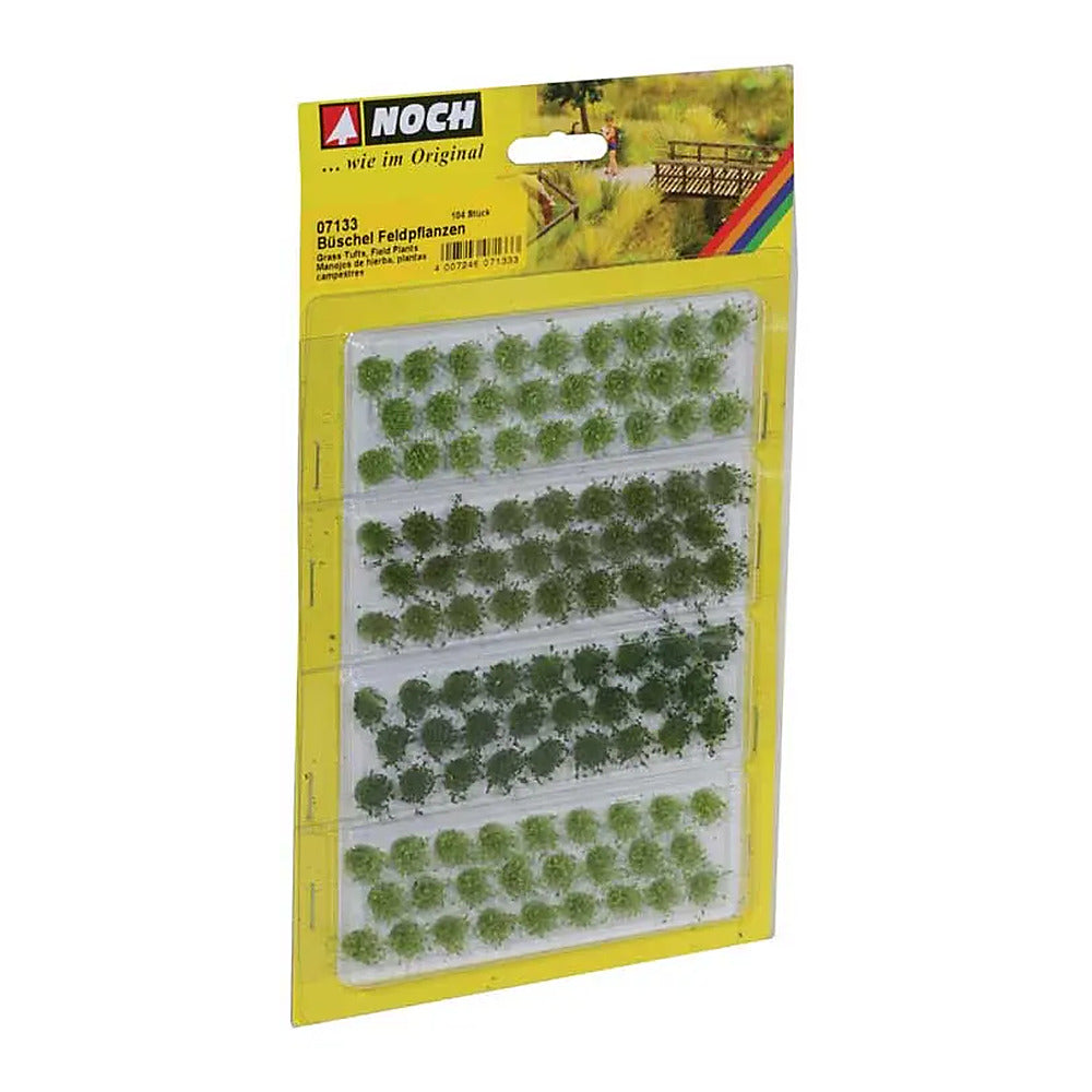 Noch 7133 All Scale Grass Tufts Medium and Dark Green Field Plants, 1/4" (104)