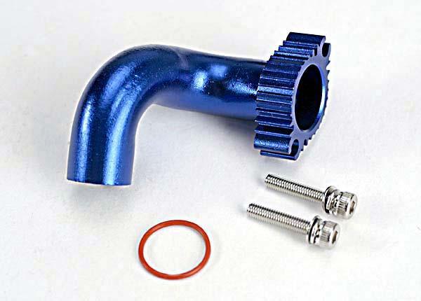 Traxxas 5287 Blue Aluminum Header/Manifold Nitro Slash Rustler 4-Tec