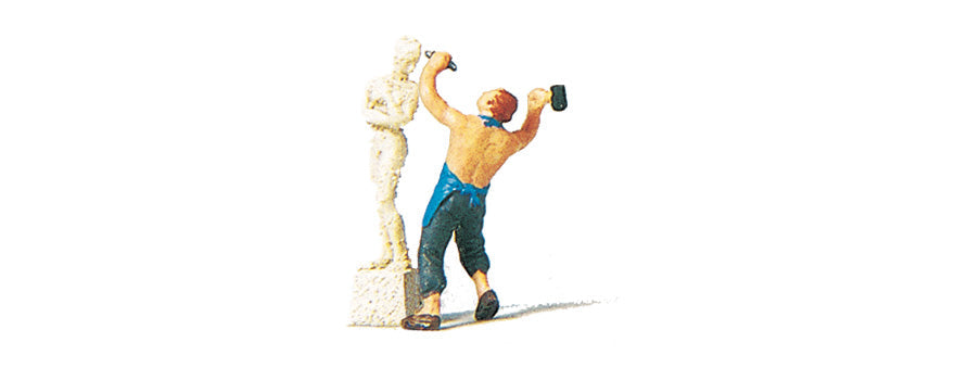 Preiser 29032 HO Scale Sculptor with Sculpture Figure