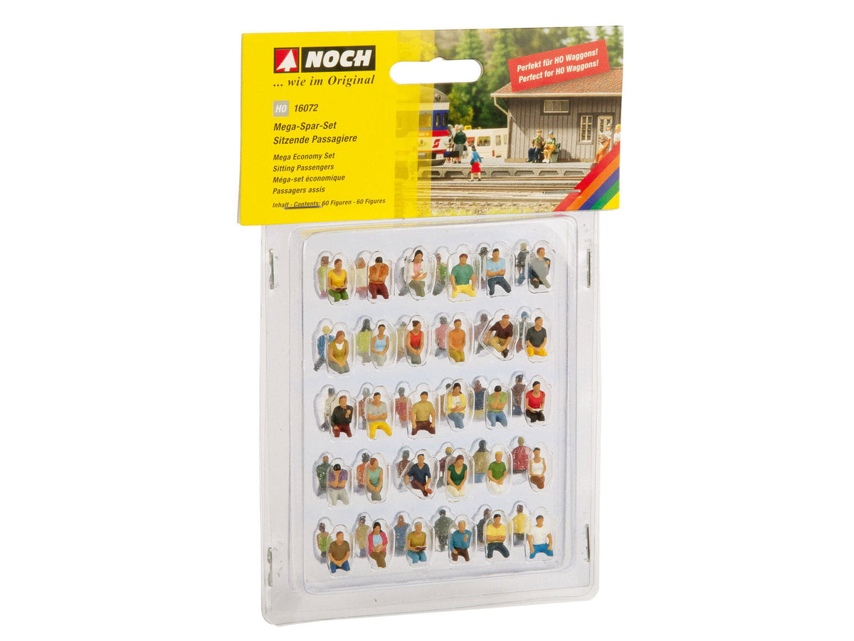 Noch 16072 HO Scale Sitting Passengers Mega Set, 60 Figures