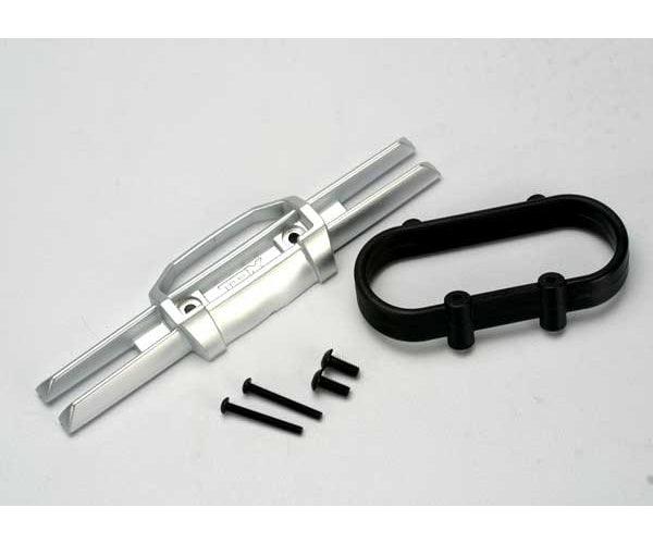 Traxxas 5336 Satin Chrome Rear Bumper & Mount Revo