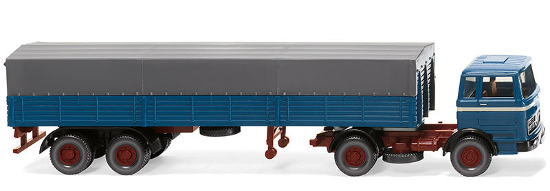 Wiking 051405 1/87 Mercedes-Benz Flatbed Truck, Azure Blue