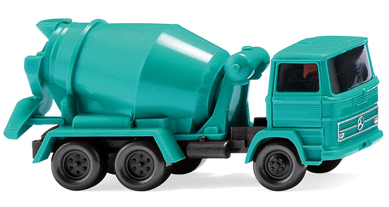 Wiking 094508 1/160 Mercedes-Benz Concrete Mixer, Aqua Blue