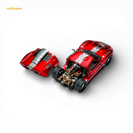 Rhino Model Ford GT40 Transparent Red 1:64