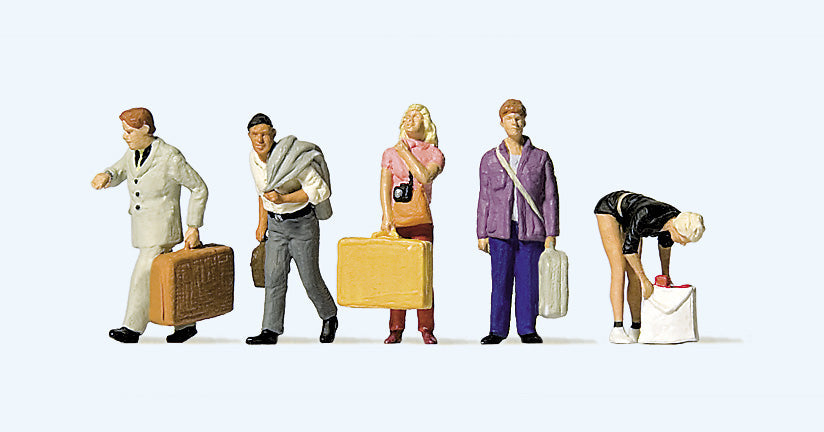 Preiser 10670 HO Scale Passengers at the Train Station Era III