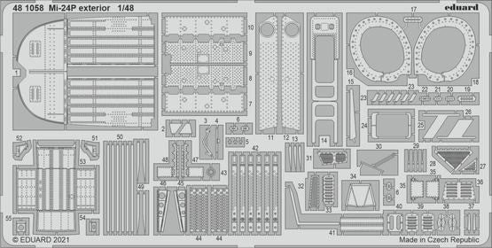 Eduard 481058 1/48 Aircraft- Mi24P Exterior for ZVE