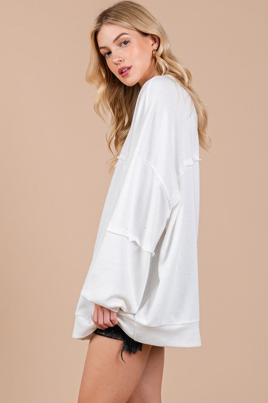 Ces Femme Exposed Seam Long Sleeve Sweatshirt
