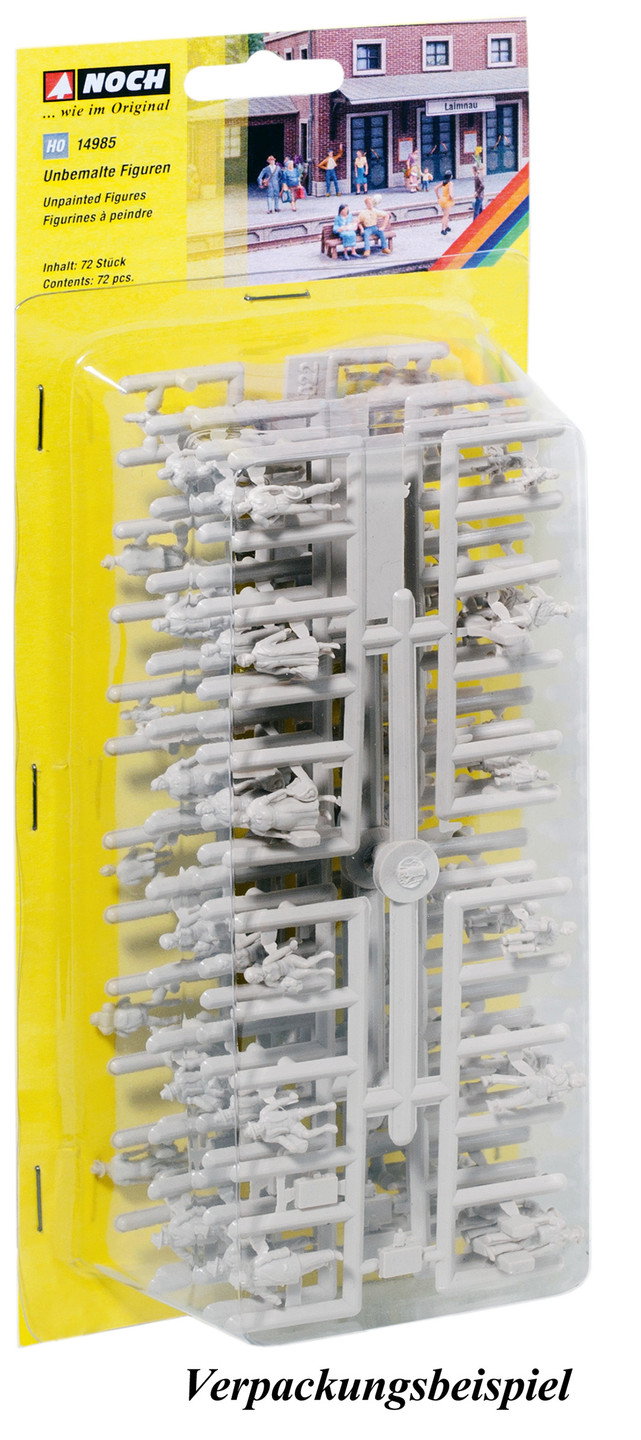 Noch 35985 N Scale Unpainted Figures, 72-Piece Value Pack