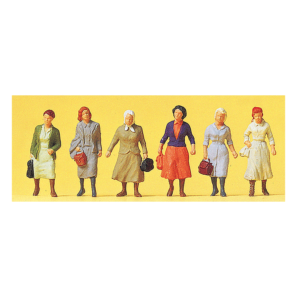 Preiser 14085 HO Scale Passengers Female Commuters on Way to Train