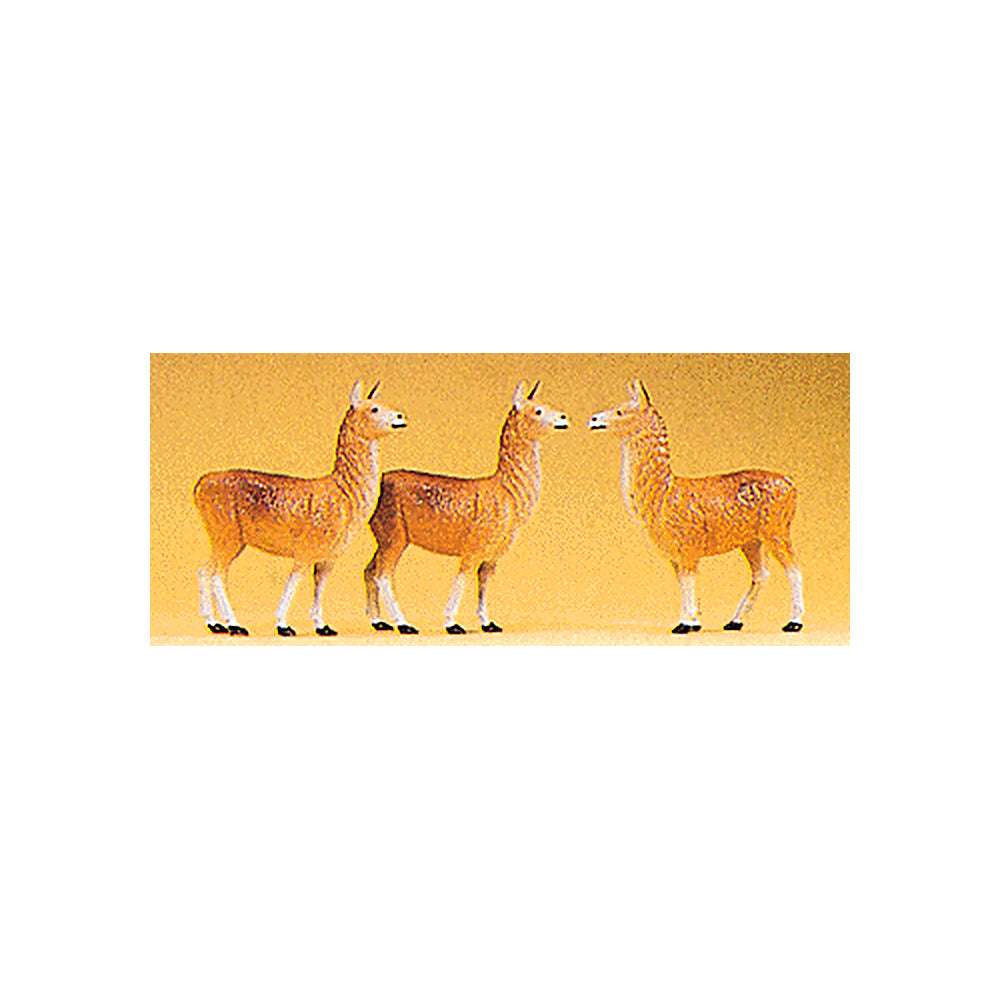 Preiser 20389 HO Scale Animals Llamas pkg(3)