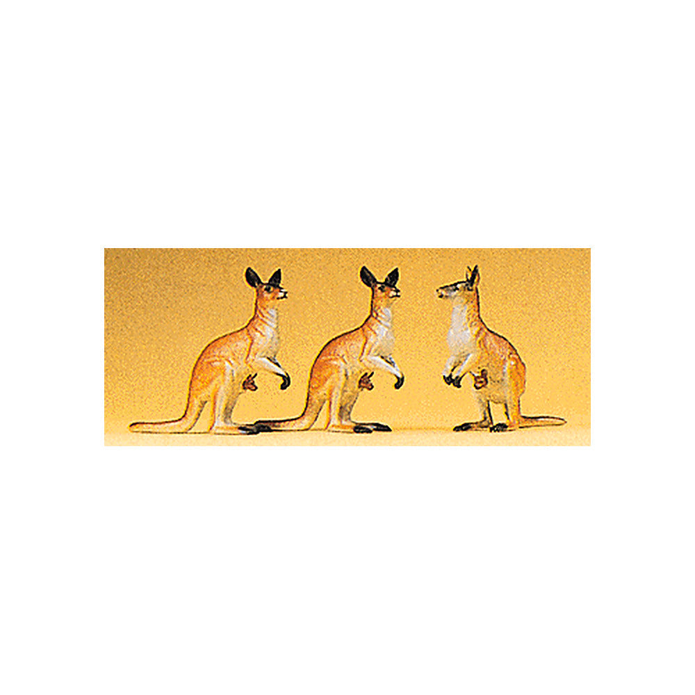 Preiser 20392 HO Scale Animals Kangaroos pkg(3)