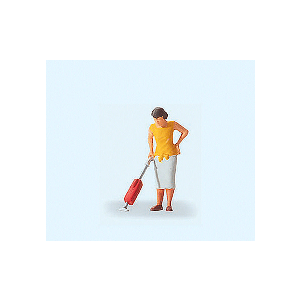 Preiser 28141 HO Scale People At Home Woman w/Vacuum Cleaner