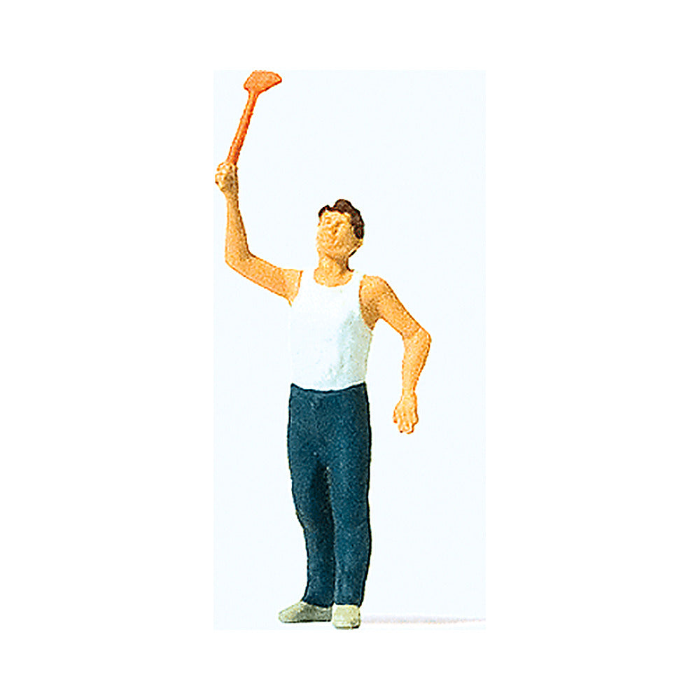 Preiser 28157 HO Scale Individual Figure Swatting a Fly
