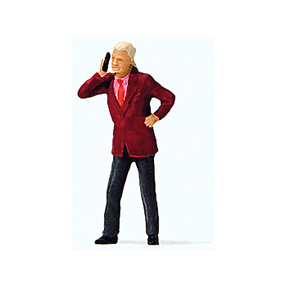 Preiser 28165 HO Scale Man With Mobile Phone