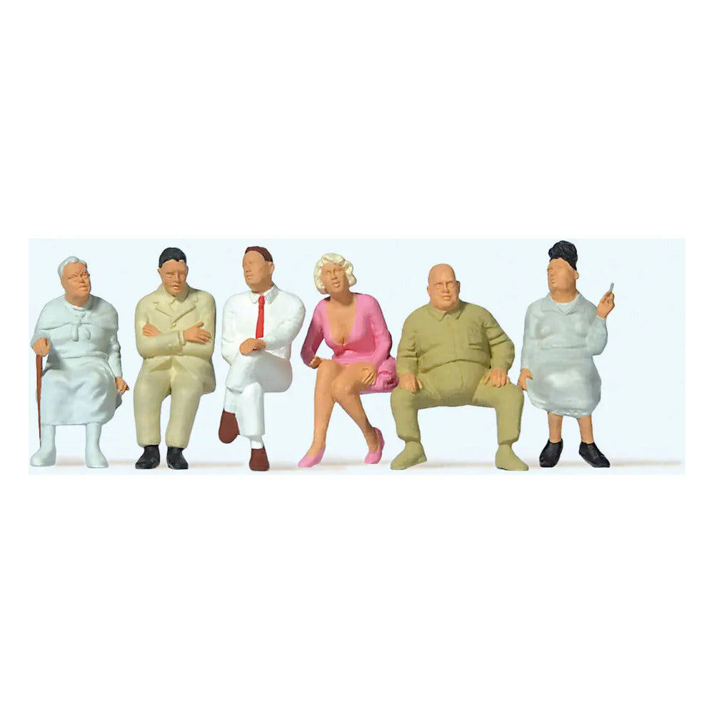 Preiser 65500 O Scale Seated Passengers Set #1 pkg(6)