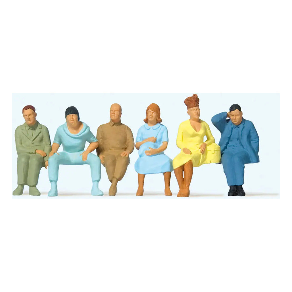 Preiser 65501 O Scale Seated Passengers Set #2 pkg(6)