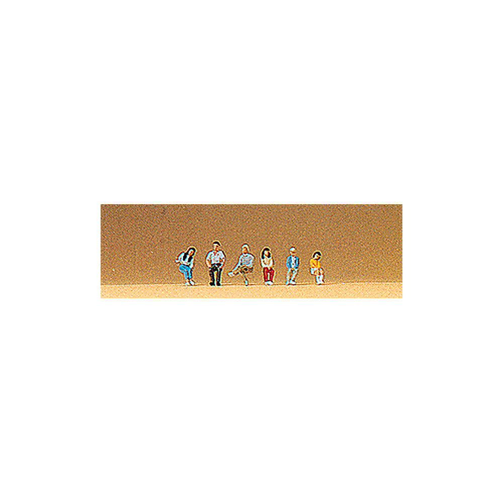 Preiser 79083 N Scale Pedestrians Youth Sitting pkg(6)