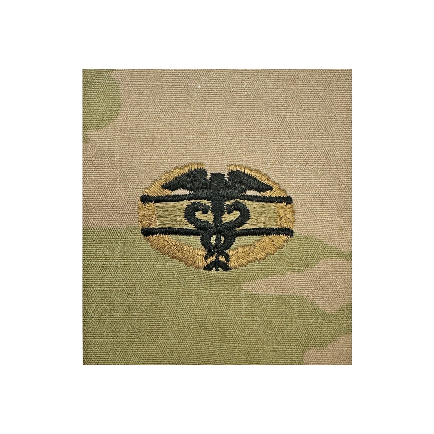U.S. Army Master Combat Medical 1AWD Gold Wreath OCP Sew-on Badge
