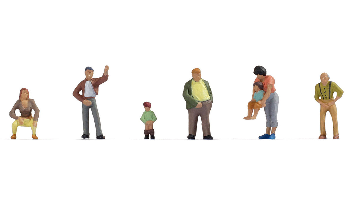 Noch 15561 HO Scale Pee Break Figure Set, 6 Figures