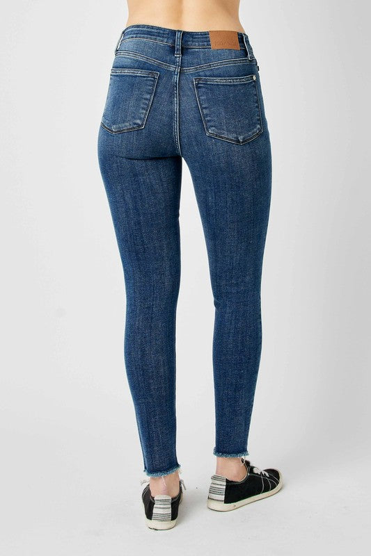 Judy Blue Full Size High Waist Distressed Skinny Jeans