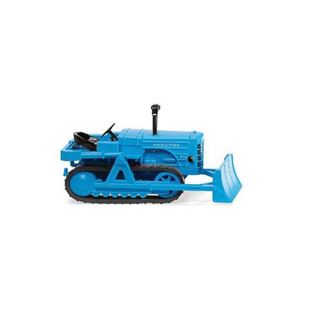 Wiking 84436 HO Scale 1952-1960 Hanomag K55 Crawler Tractor - Assembled -- Blue