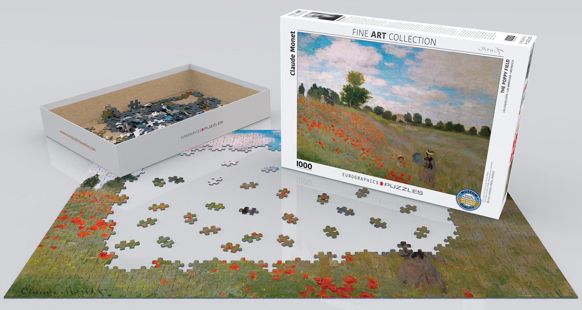 Puzzle: Fine Art Masterpieces - The Poppy Field by Claude Monet