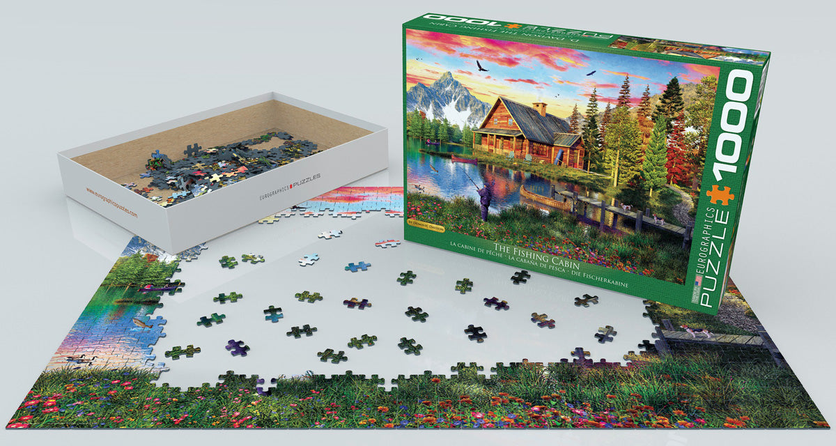 Puzzle: Vibrant Scenery Collection - The Fishing Cabin by Dominc Davison