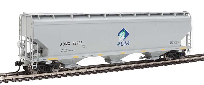 Walthers Mainline 7681 HO Scale 60' NSC 5150 3-Bay Covered Hopper - Ready to Run -- Archer-Daniels-Midland ADMX #52233