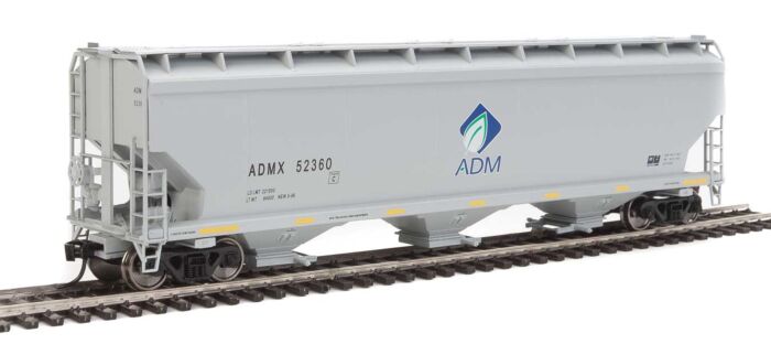 Walthers Mainline 7684 HO Scale 60' NSC 5150 3-Bay Covered Hopper - Ready to Run -- Archer-Daniels-Midland ADMX #52360