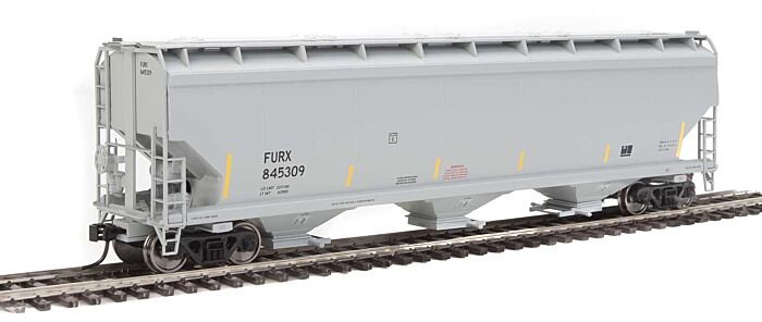 Walthers Mainline 7701 HO Scale 60' NSC 5150 3-Bay Covered Hopper - Ready to Run -- First Union Rail FURX #845309