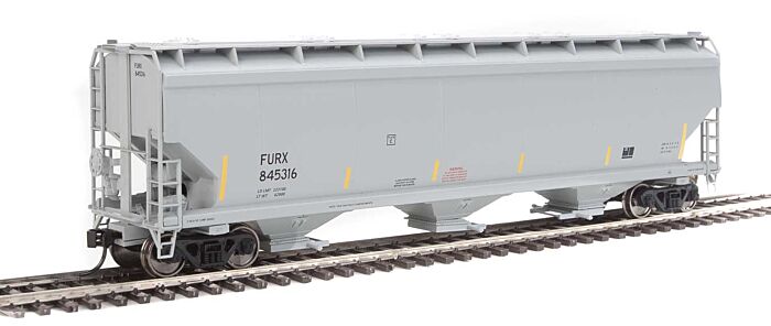 Walthers Mainline 7702 HO Scale 60' NSC 5150 3-Bay Covered Hopper - Ready to Run -- First Union Rail FURX #845316