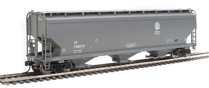Walthers Mainline 7706 HO Scale 60' NSC 5150 3-Bay Covered Hopper - Ready to Run -- Illinois Central #799215