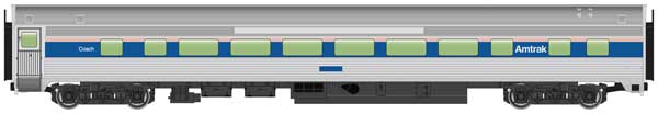 Walthers Mainline 910-30013 HO Scale 85' Budd Coach RTR Amtrak Phase IV
