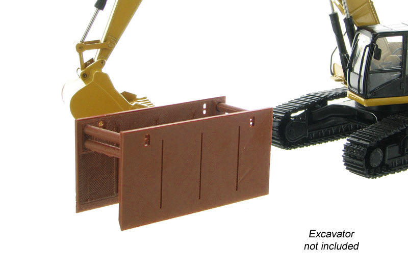 3D To Scale 50-165-BN 1/50 – Trench Box Guard Brown Utility Model