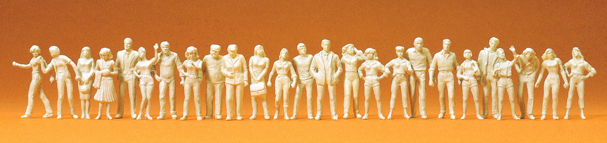 Preiser 72512 1/72 Standing & Walking People Unpainted Set