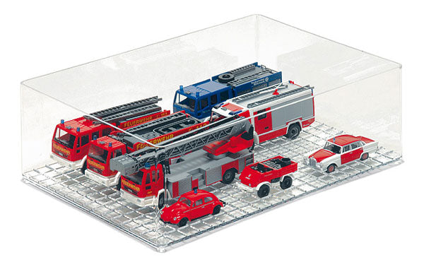 Wiking 000240 Transparent Model Storage Tray, Waffle Floor