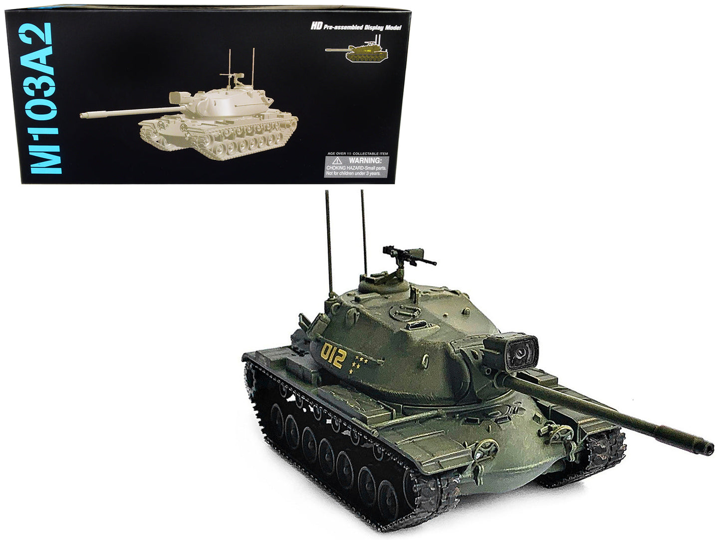 United States M103A2 Heavy Tank D12 Olive Drab "NEO Dragon Armor" Series 1/72 Plastic Model by Dragon Models free shipping USA