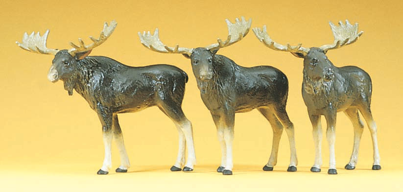 Preiser 20393 HO Scale Moose Animal Figure Set