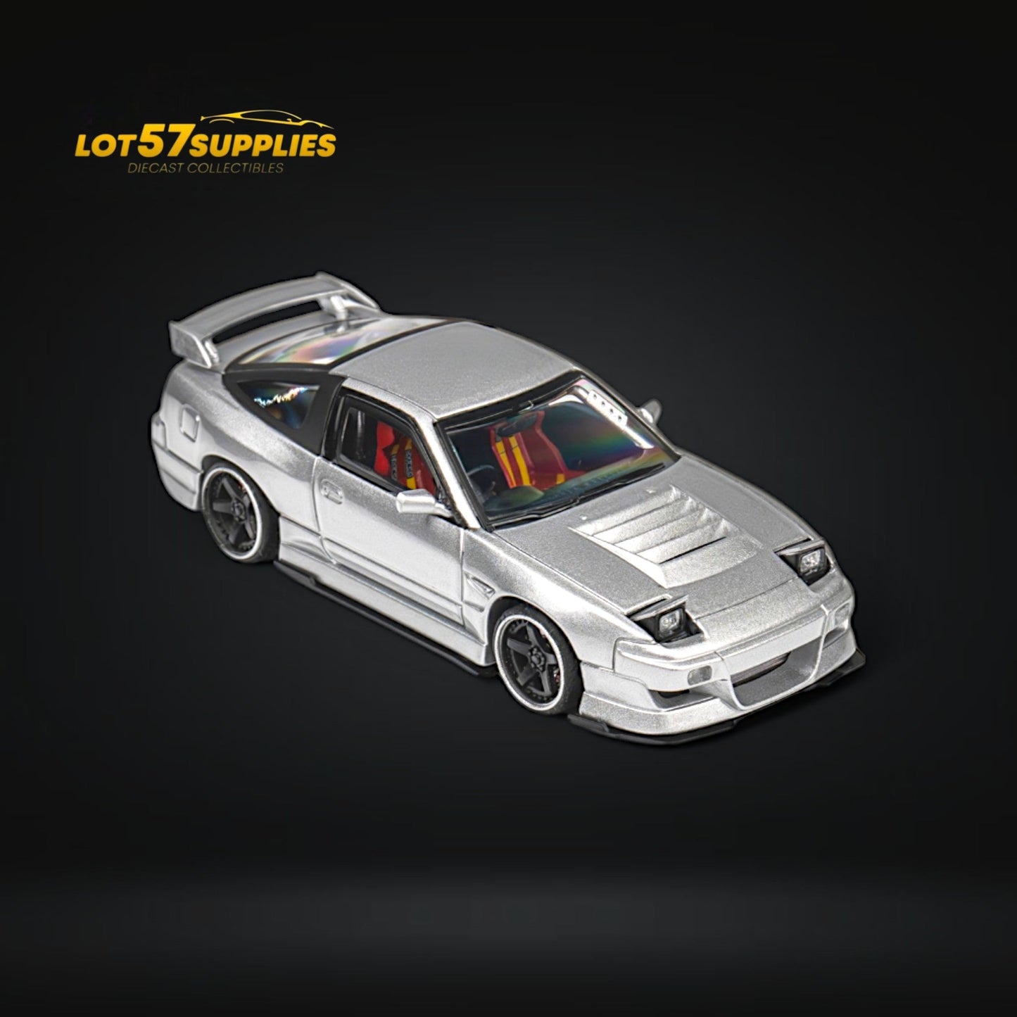 MicroTurbo Nissan 180SX Miyabi Metallic Silver 1:64