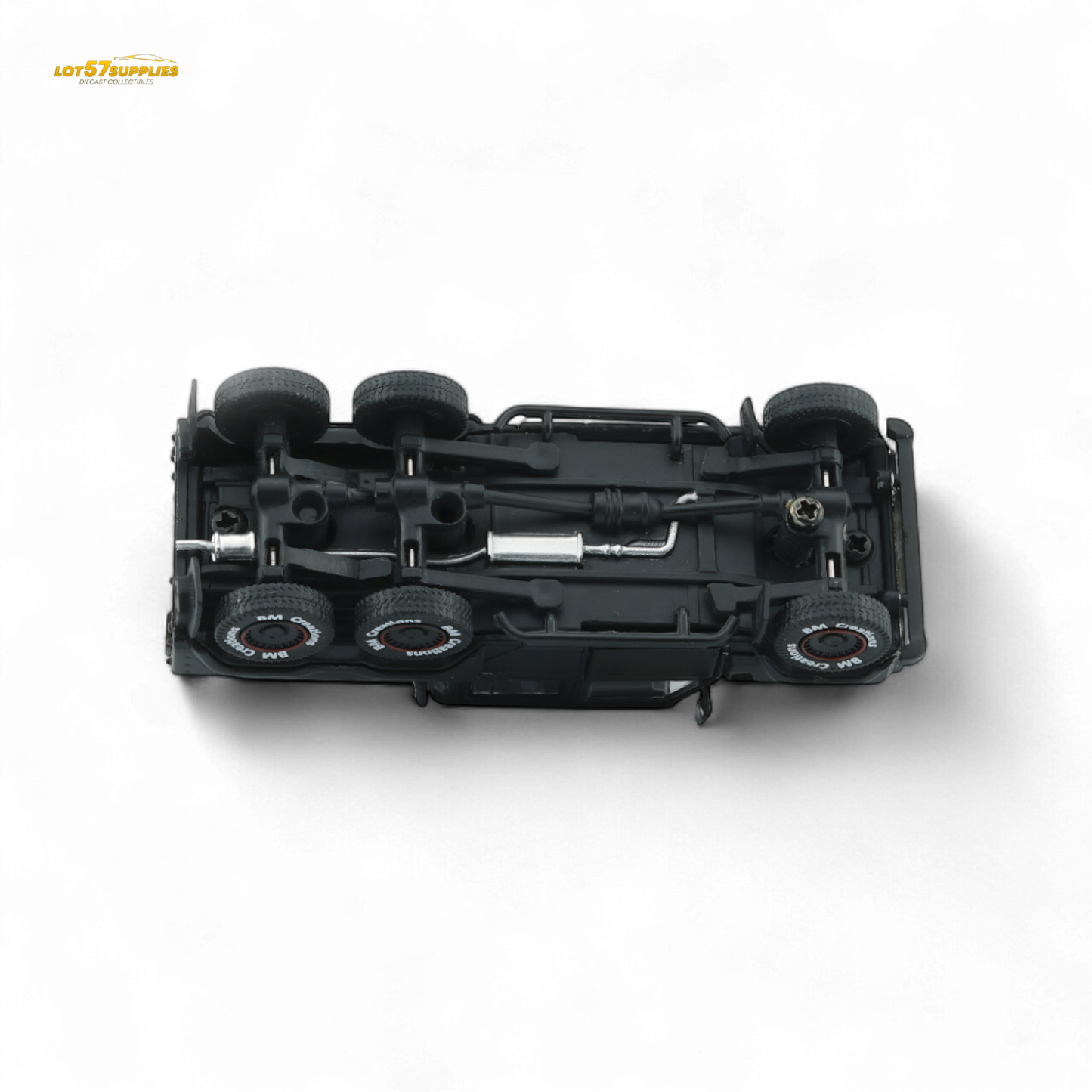 BM Creations 2016 Land Rover Defender 110 Pick Up 6x6 Off Road Matte Blk RHD 1:64