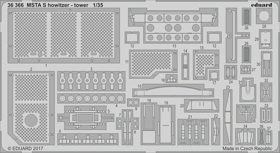 Eduard 36366 1/35 Armor- MSTA S Howitzer Tower for ZVE