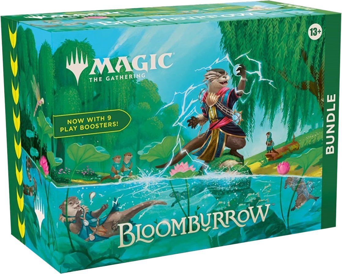 Wizards of The Coast - Magic: The Gathering Bloomburrow Bundle - 9 Play Boosters, 30 Land cards + Exclusive Accessories