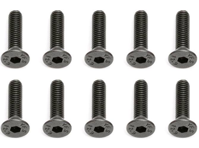 Associated 25203 M3 x 12mm Flat Head Hex Screw SC8 TC6 RC8.2e RC12R5.2 RC10R5