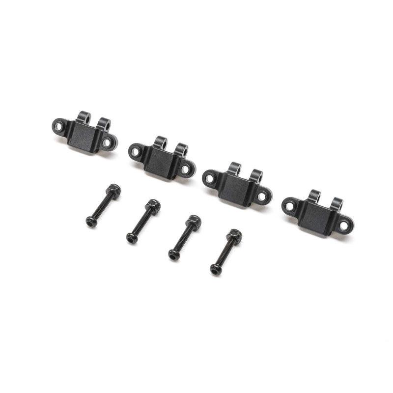 Team Losi Racing TLR314009 Lower Shock Mount, Aluminum, BLK (4): Mini LMT