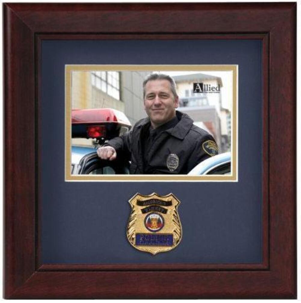 Flag Connections Police Officer Horizontal Picture Frame.