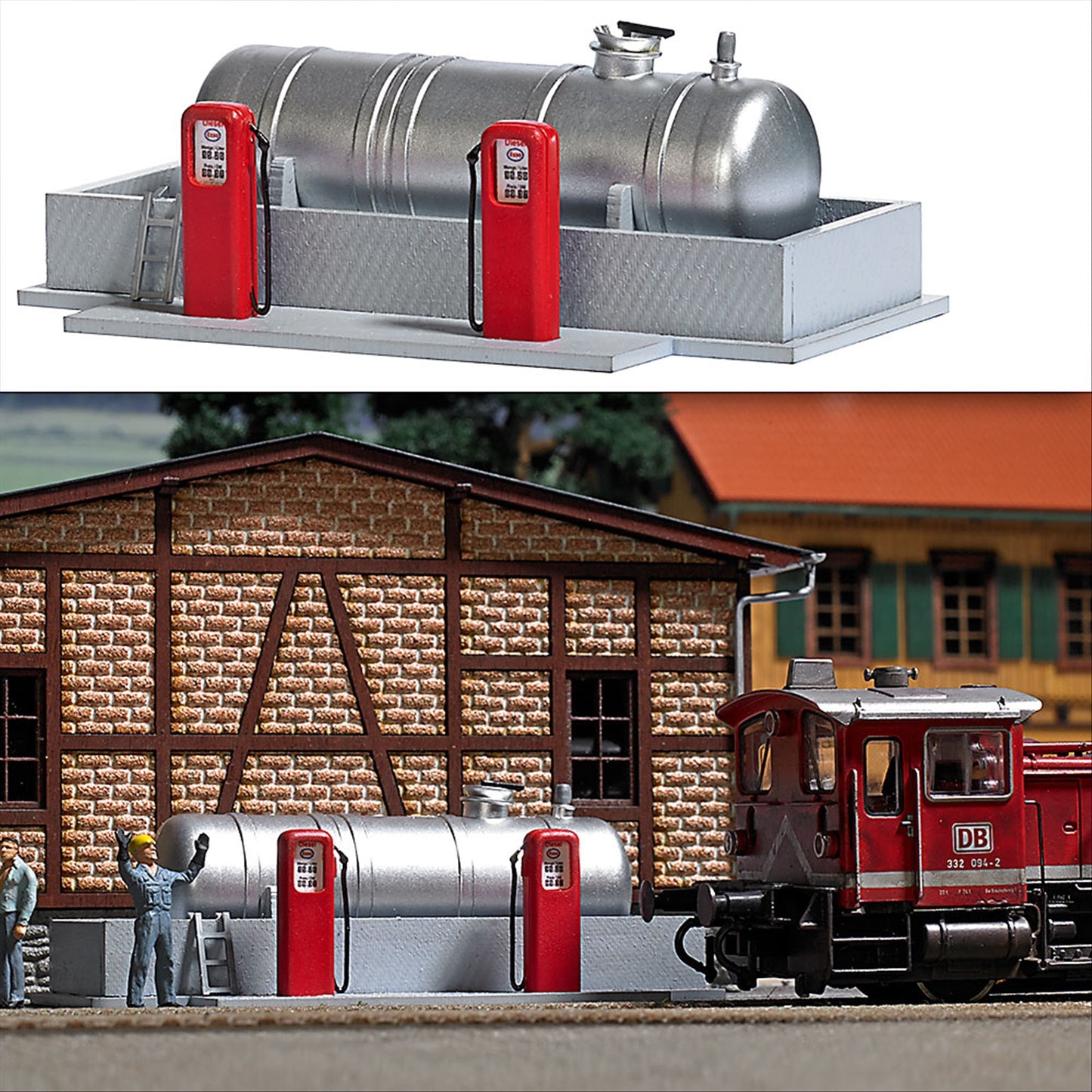 Busch 1158 HO Scale Diesel Locomotive Refueling Station Kit