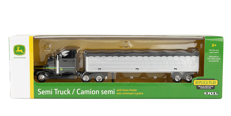 Ertl 15978 1/64 John Deere Grain Semi Tractor and Grain Trailer